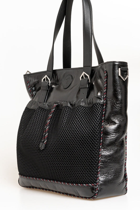 Black Leather Men Shoulder Bag