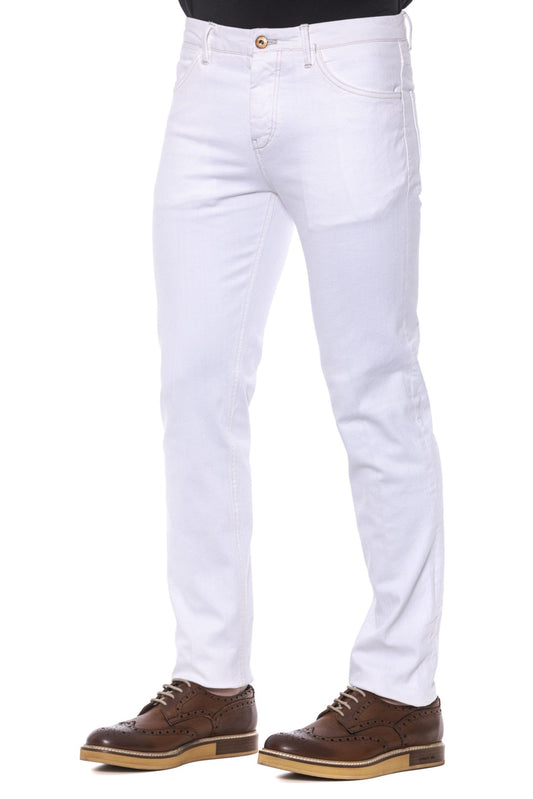 White Cotton Men Trouser