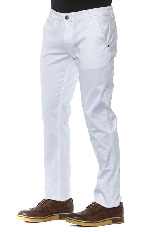 White Cotton Men Trouser