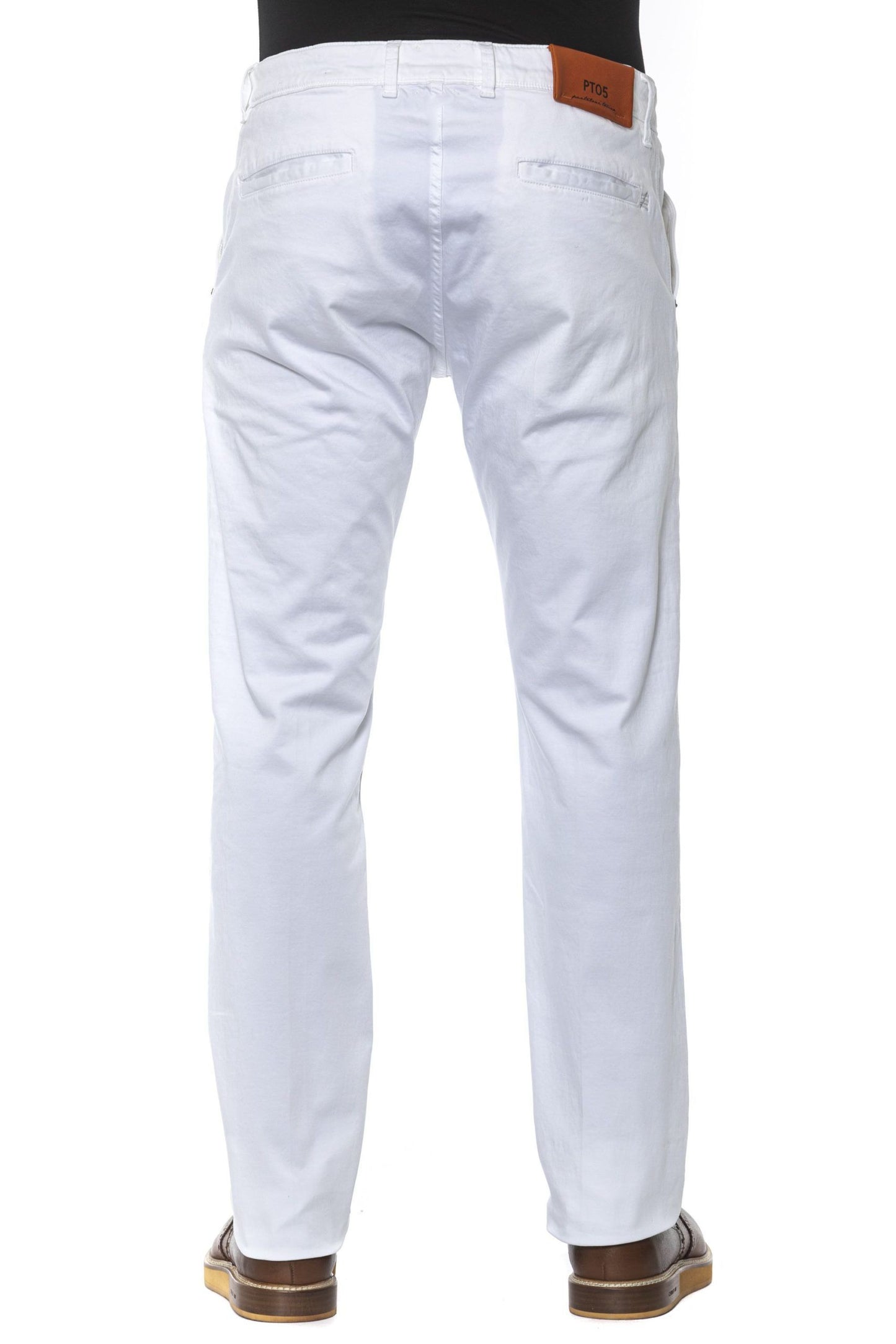 White Cotton Men Trouser