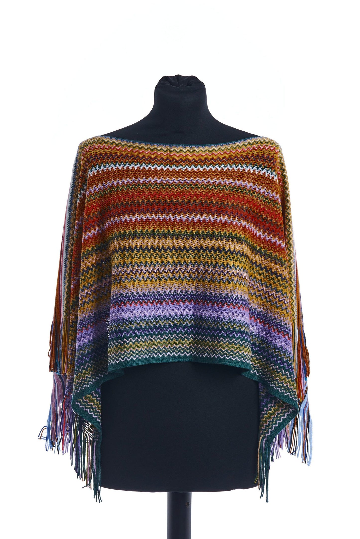 "Multicolor Wool Women Poncho"