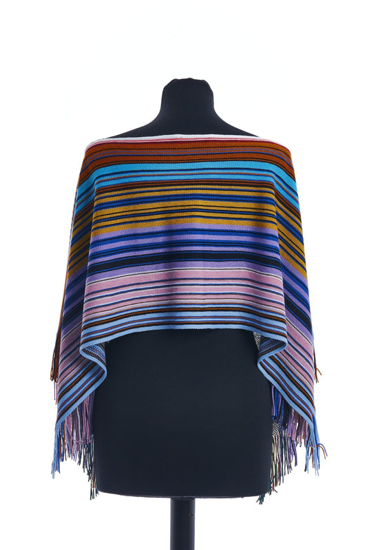 "Multicolor Wool Women Poncho"