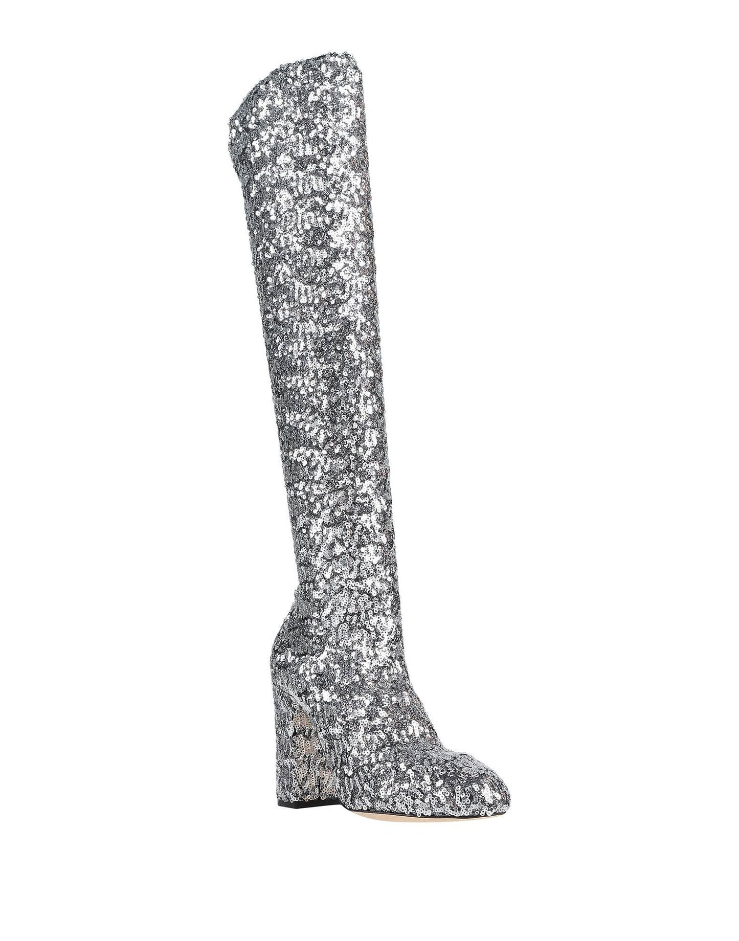 Gray Leather Women Boot