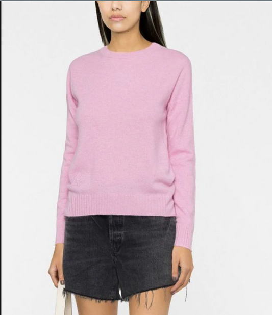 Pink Cotton Women Sweater
