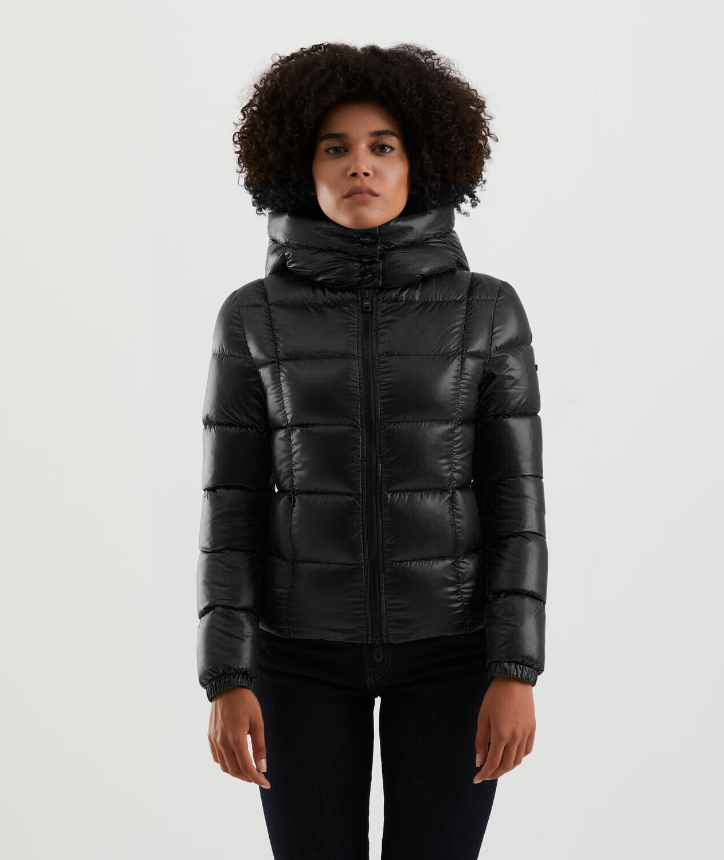 Black Nylon Women Jacket