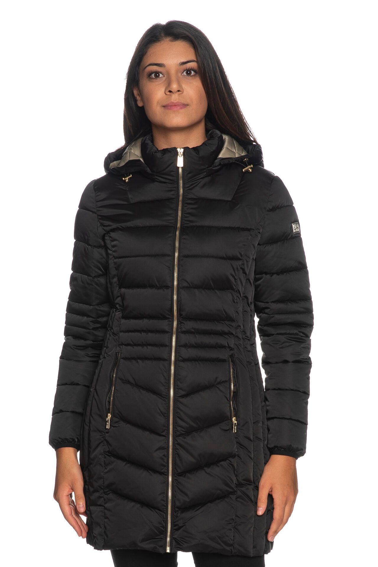 Black Polyester Women Jacket