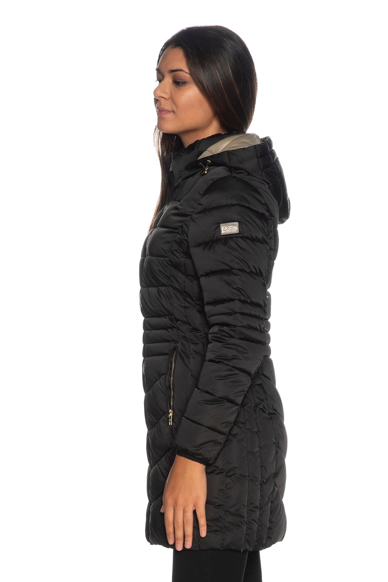 Black Polyester Women Jacket