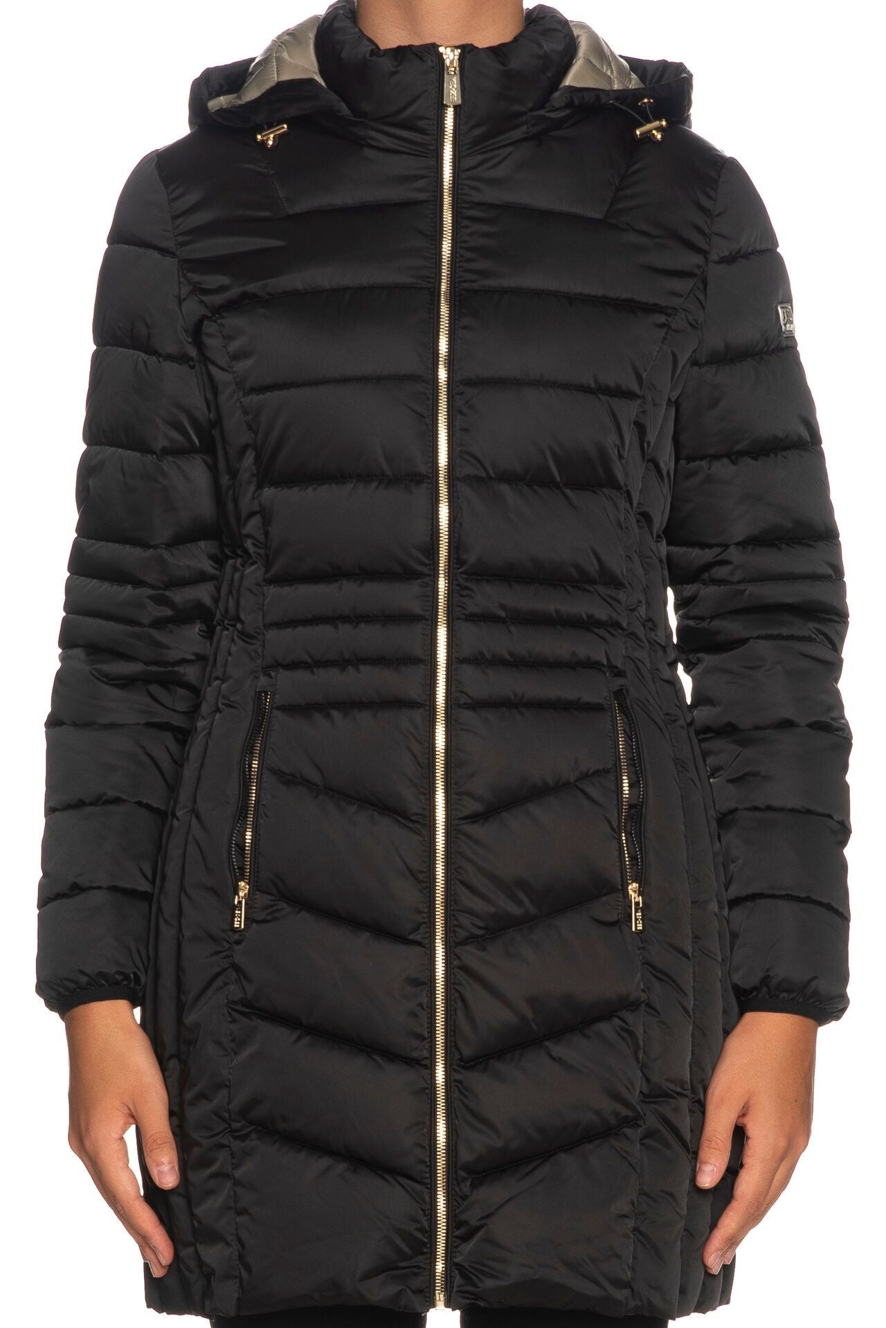 Black Polyester Women Jacket