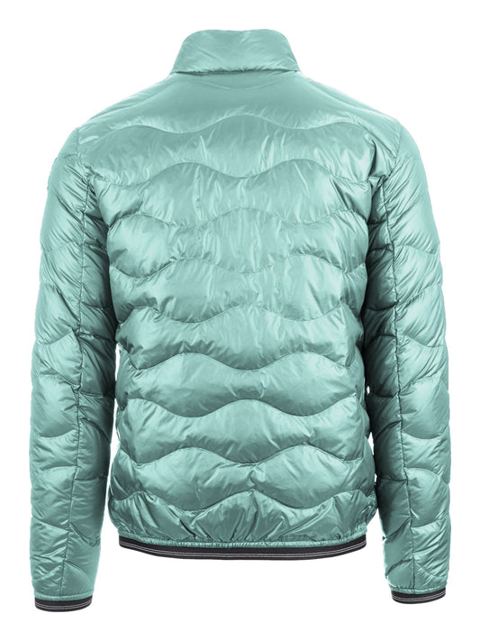 Light Blue Nylon Men Jacket