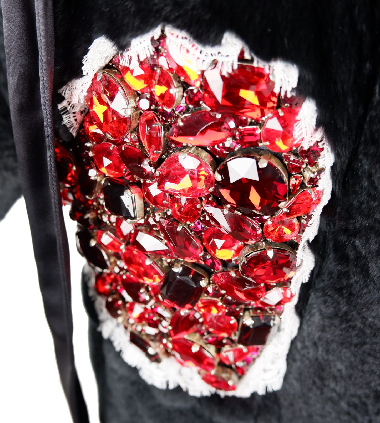 Black Rabbit Fur Women Jacket