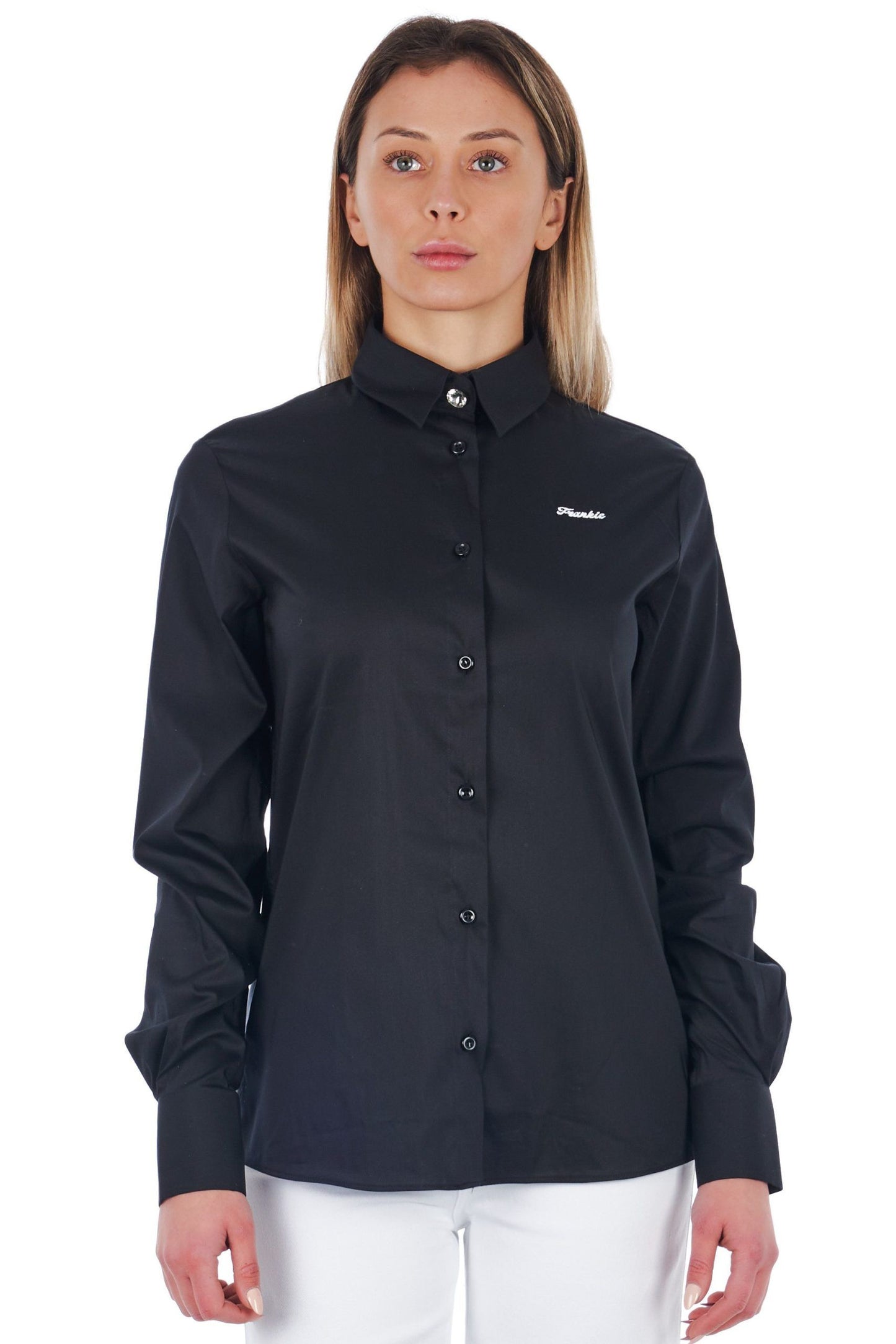 Black Cotton Women Shirt