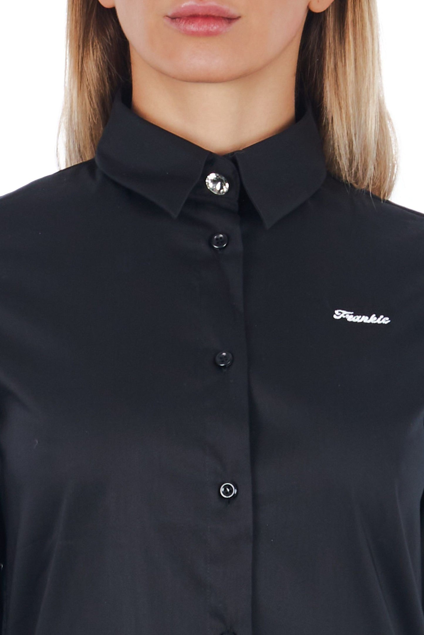 Black Cotton Women Shirt