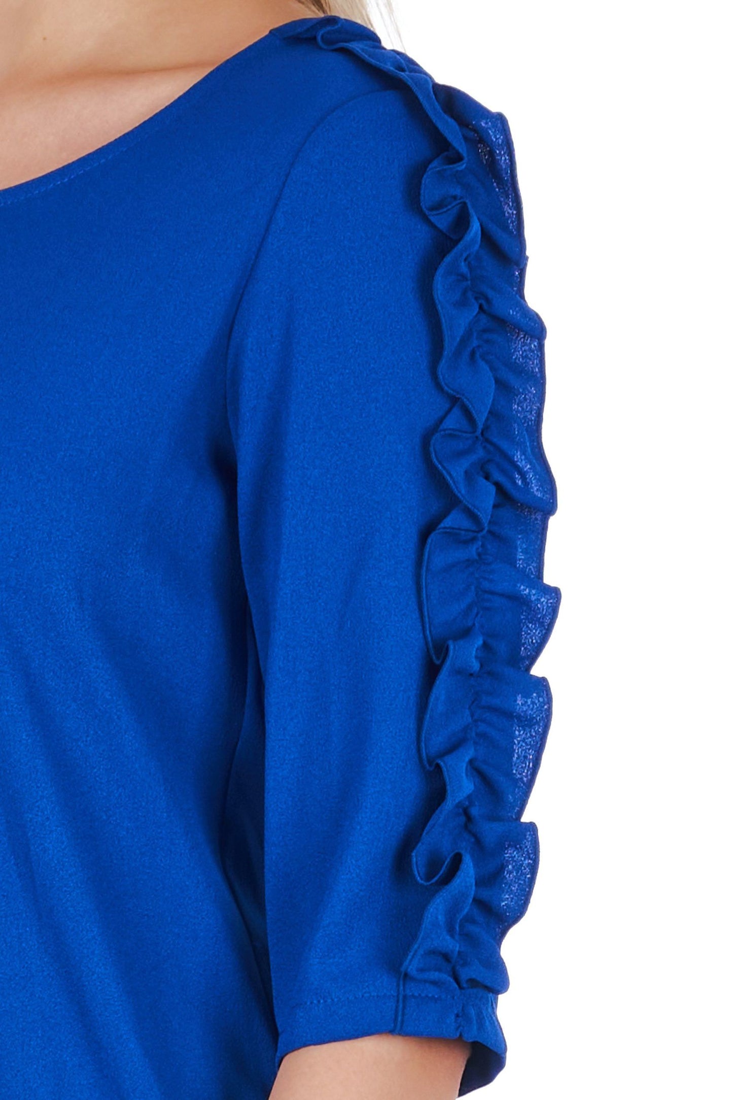 Blue Polyester Women Shirt