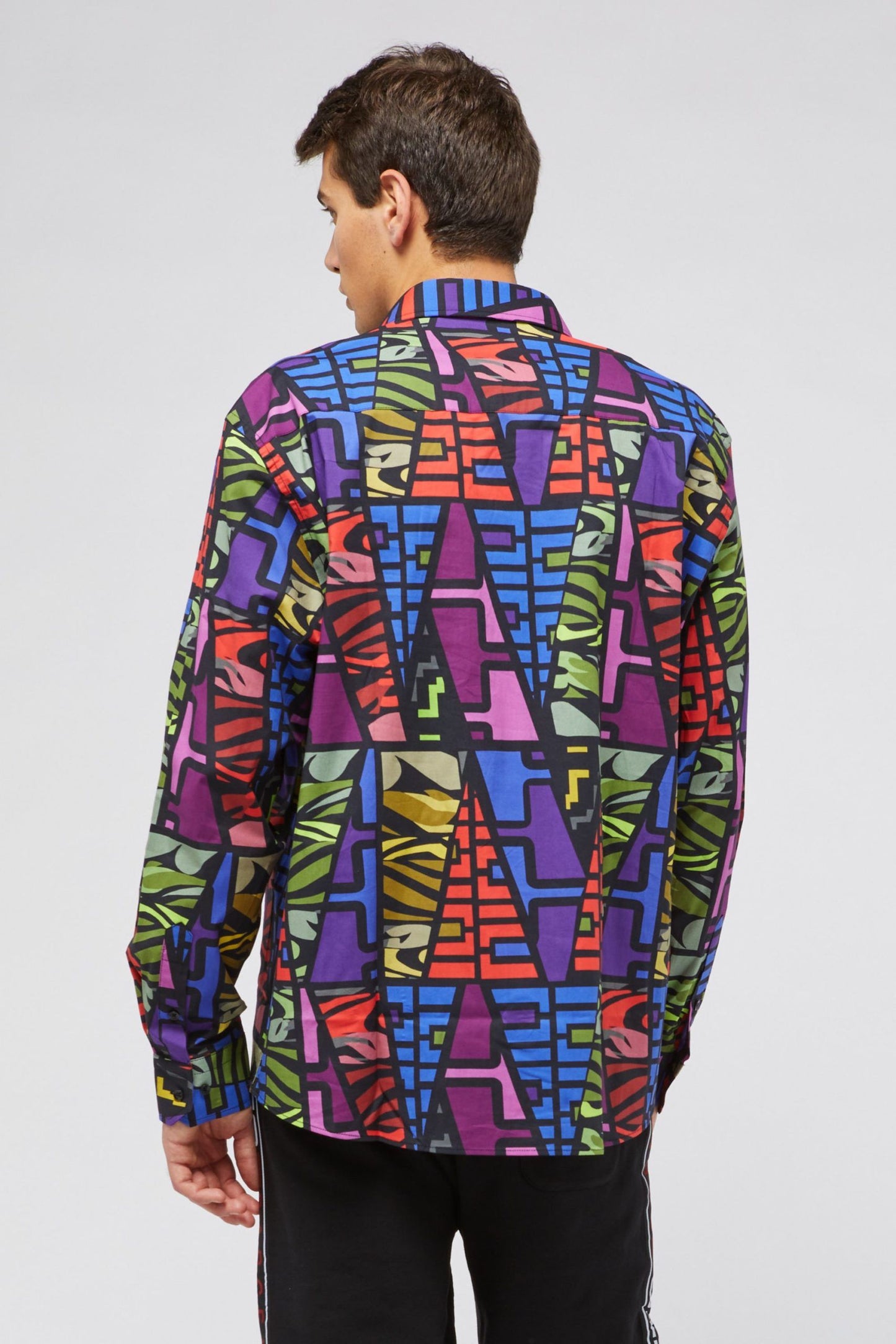 Multicolor Cotton Men Shirt
