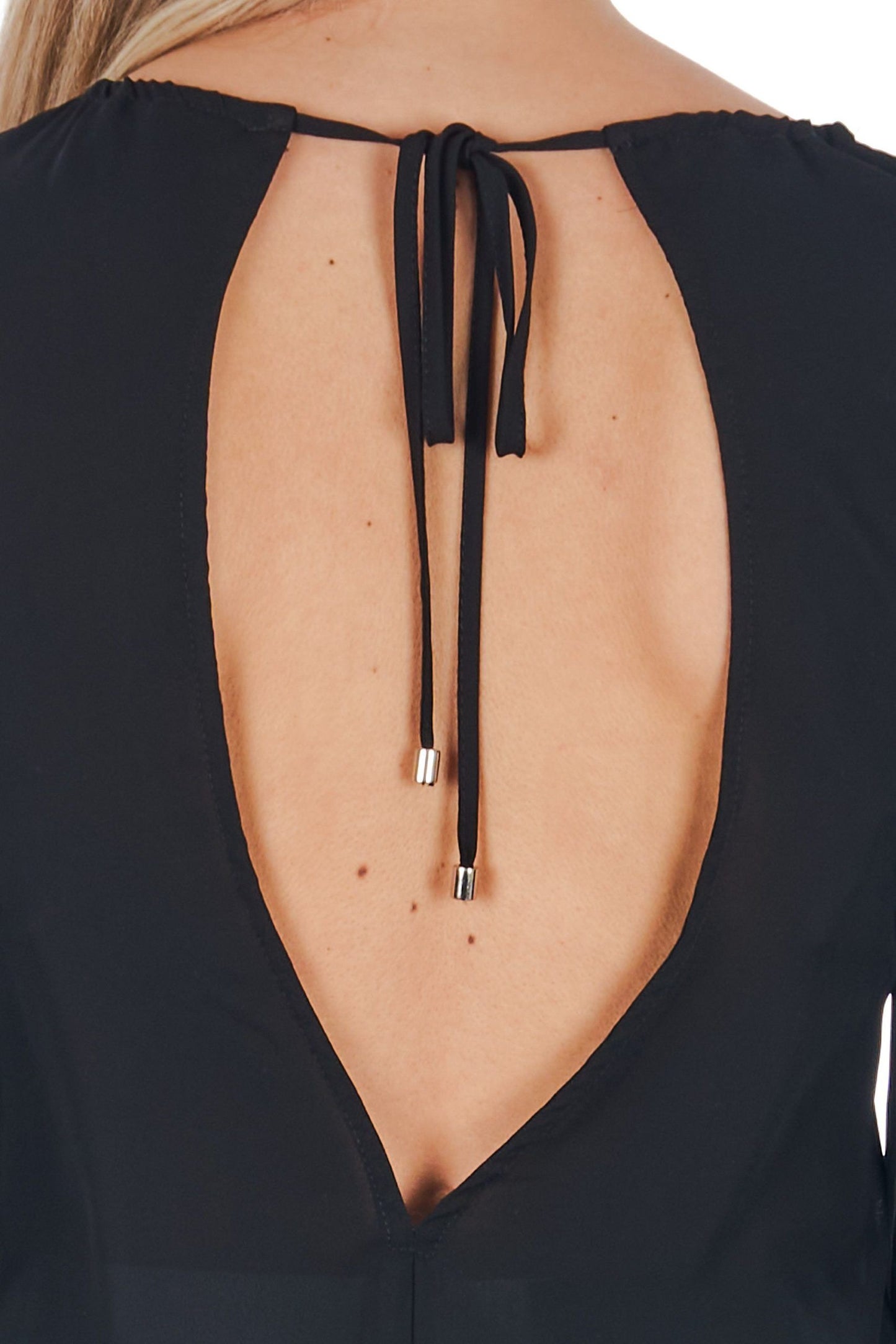 Black Polyester Women Blouse