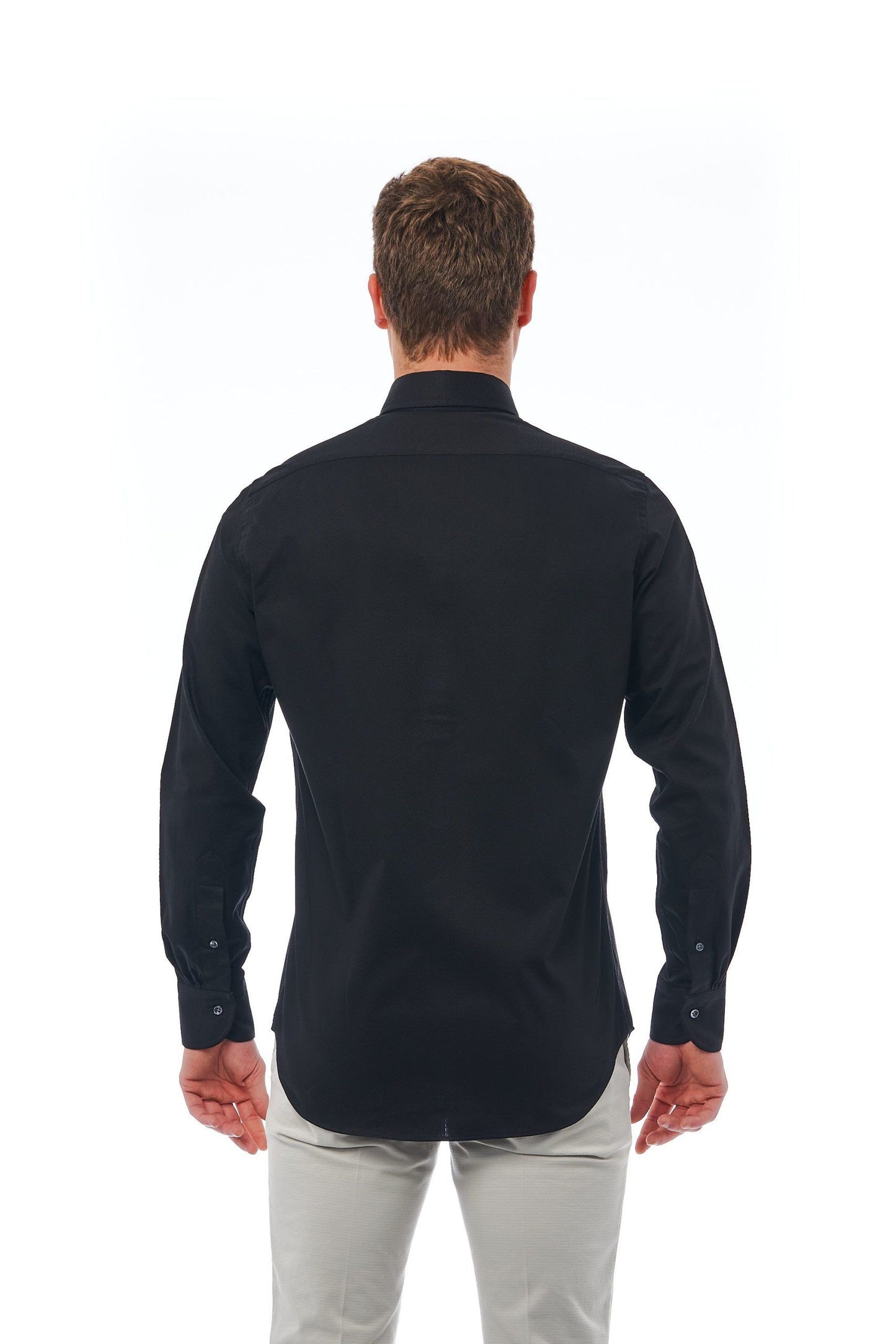 Black Cotton Men Shirt