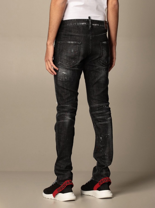 Black Cotton Men Jean