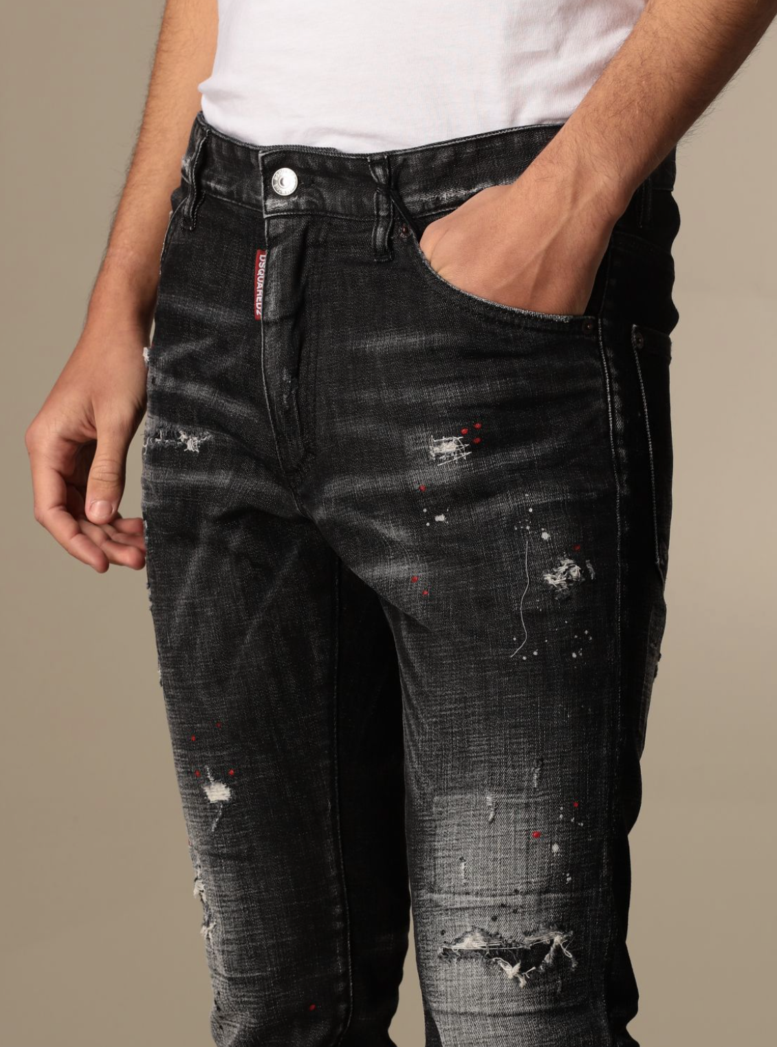 Black Cotton Men Jean