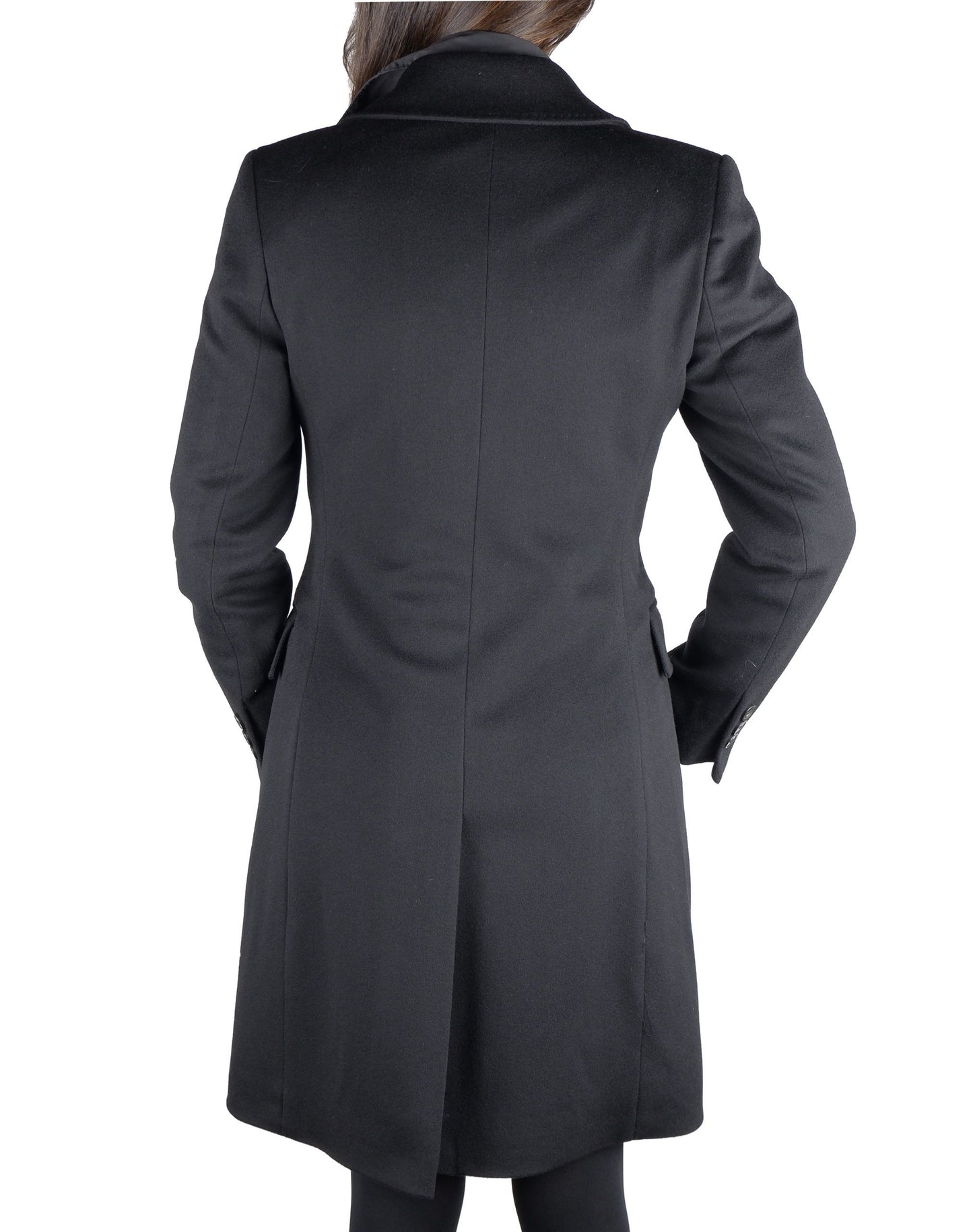 Black Wool Women Coat