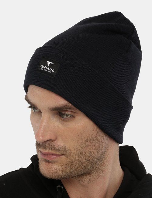 Blue Acrylic Men Hat