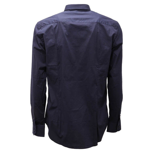 Dark Blue Cotton Men Shirt