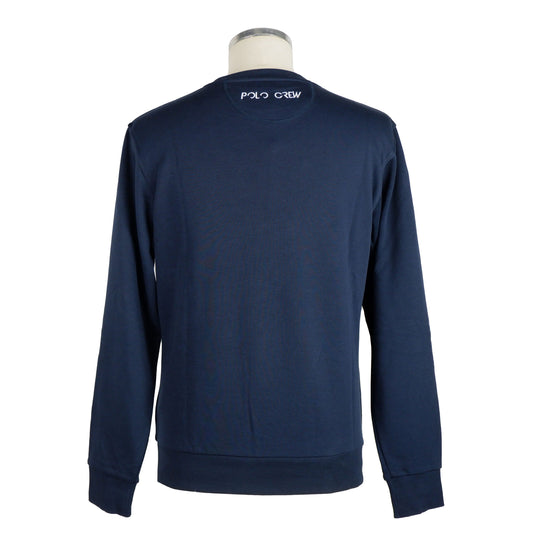Blue Cotton Men Sweater