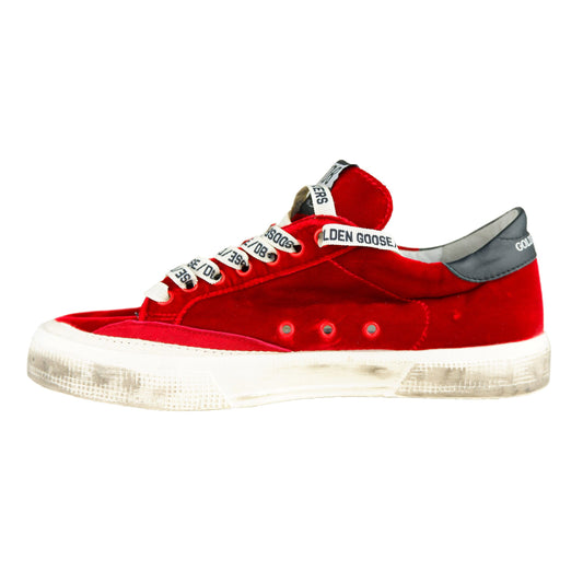 Red Calfskin Women Sneaker
