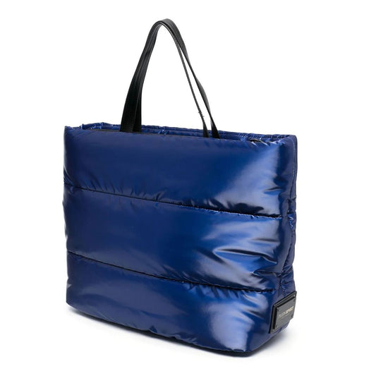 Blue Polyester Women Shoulder Bag