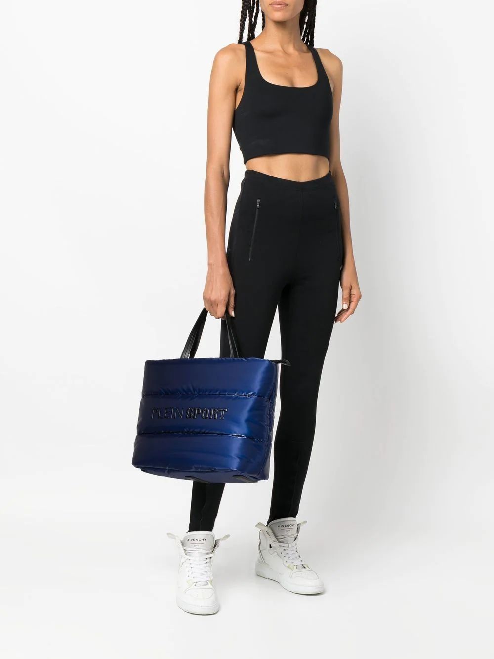 Blue Polyester Women Shoulder Bag