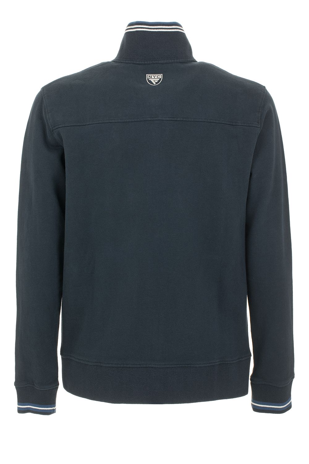 Blue Cotton Men Sweater