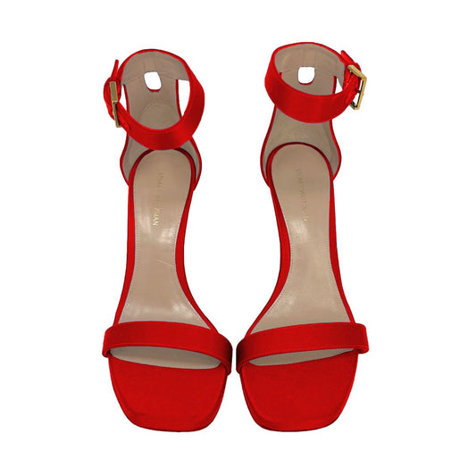 Red Satin Women Sandal