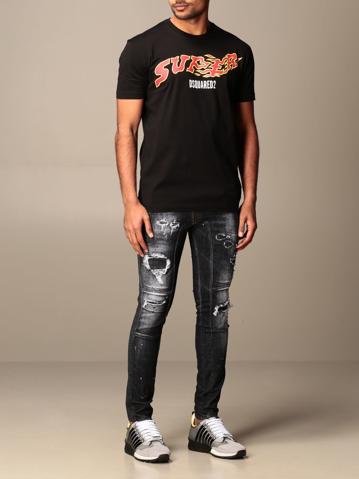 Black Cotton Men T-Shirt