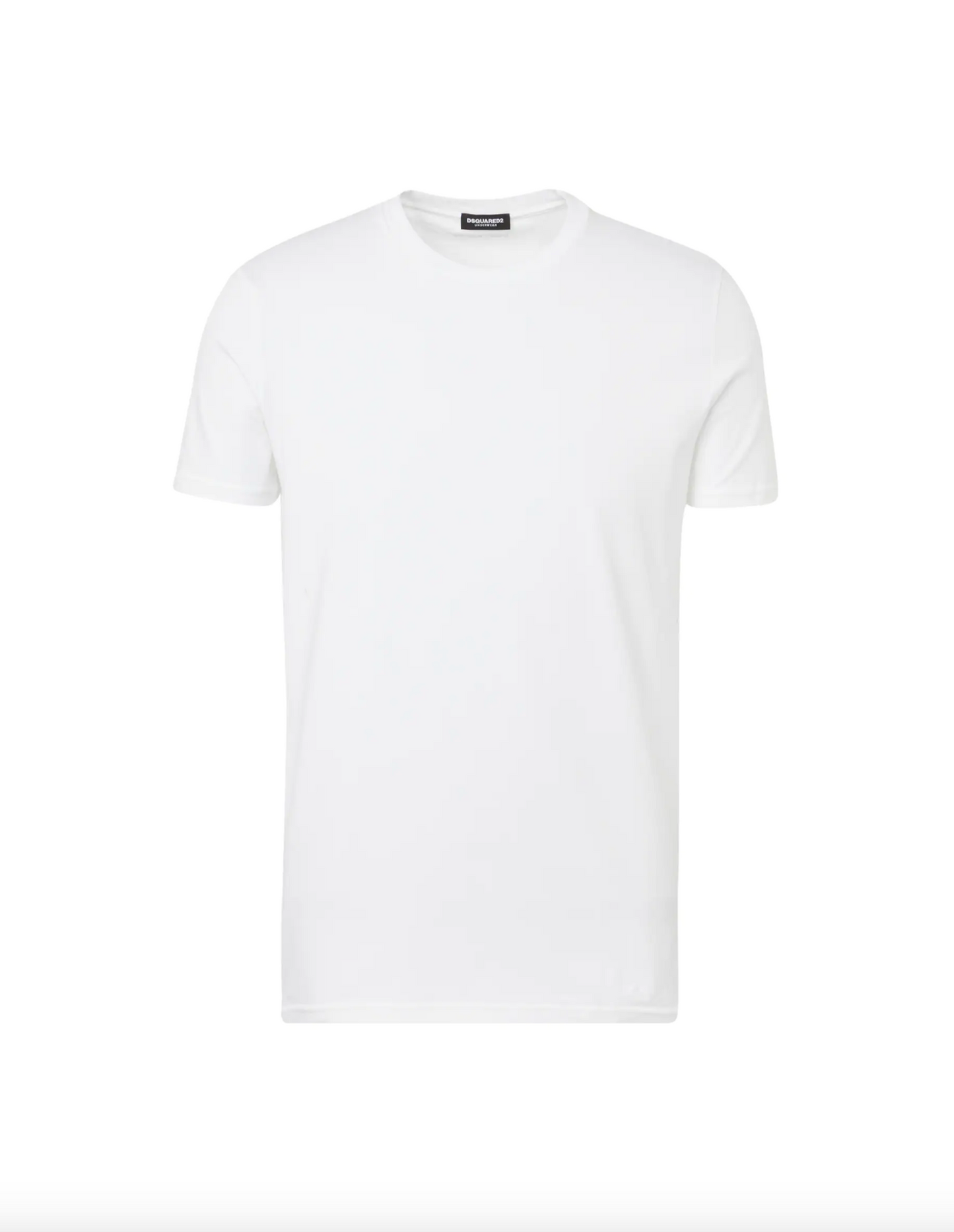 Sleek Twin Pack Logo Neck Tees in White