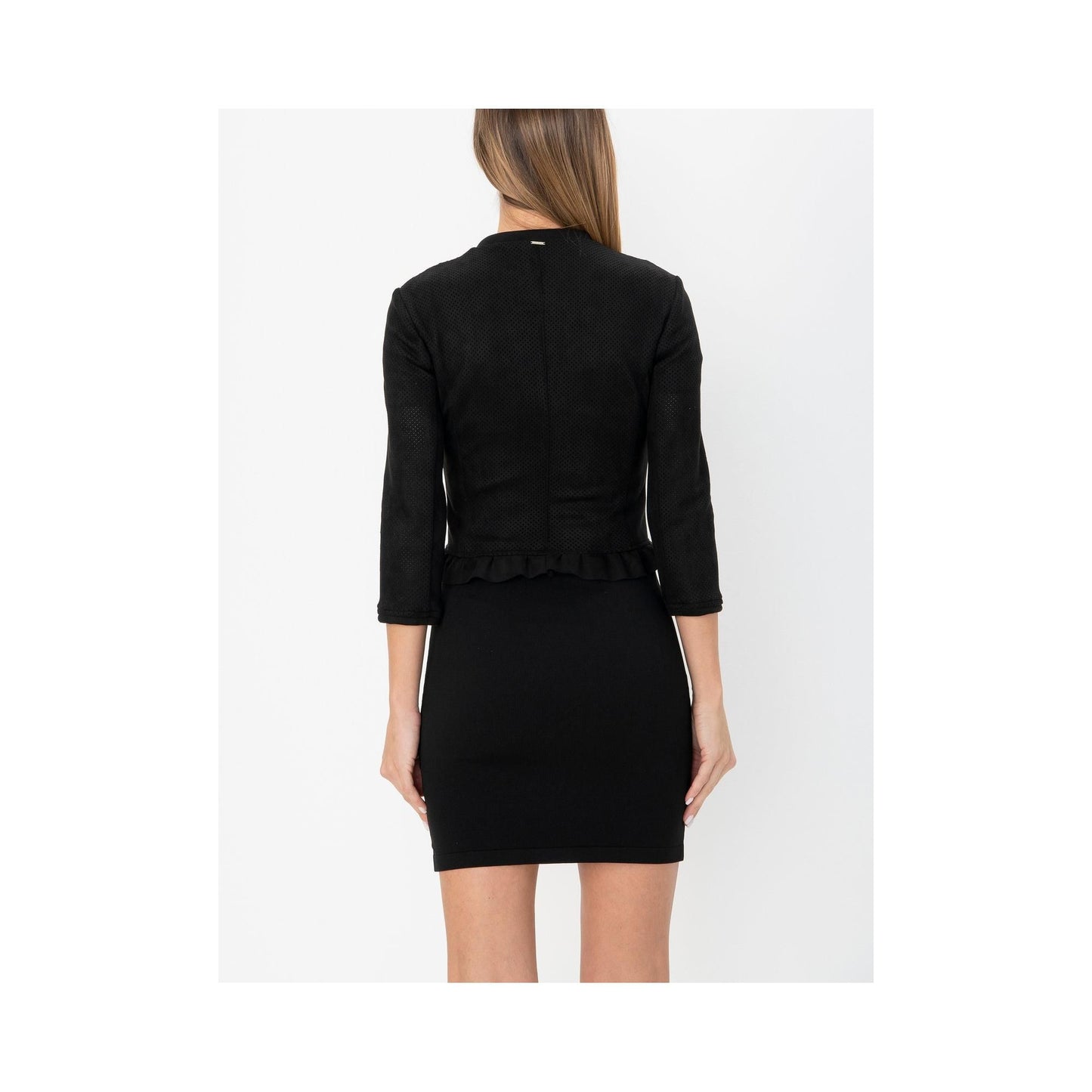 Black Polyester Women Jacket