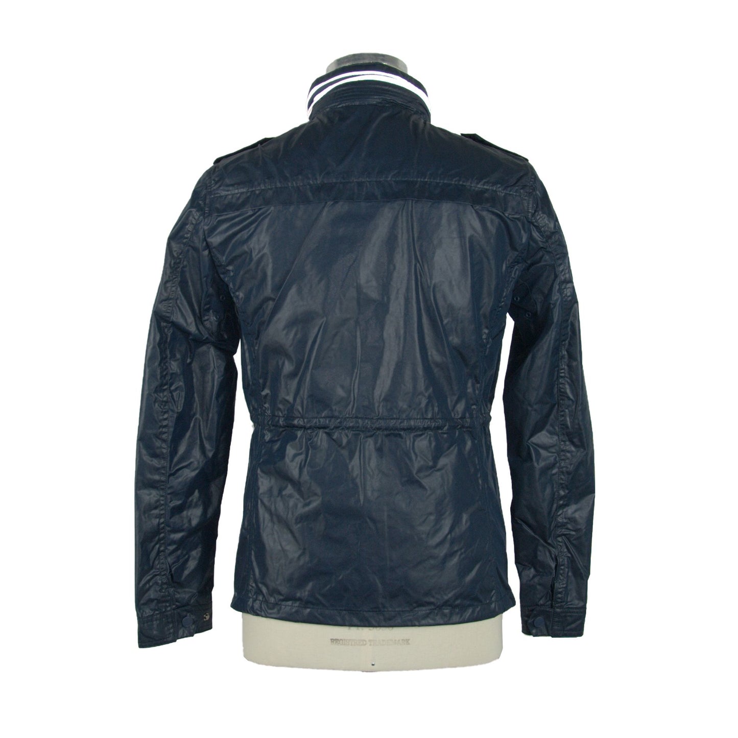 Blue Polyester Men Jacket