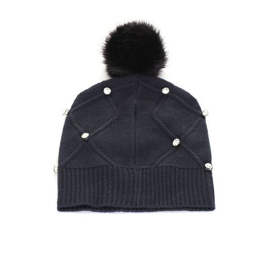 Blue Acrylic Women Hat