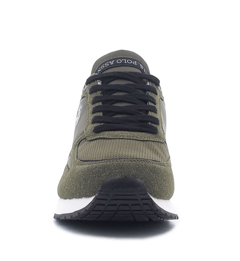 Green Fabric Men Sneaker