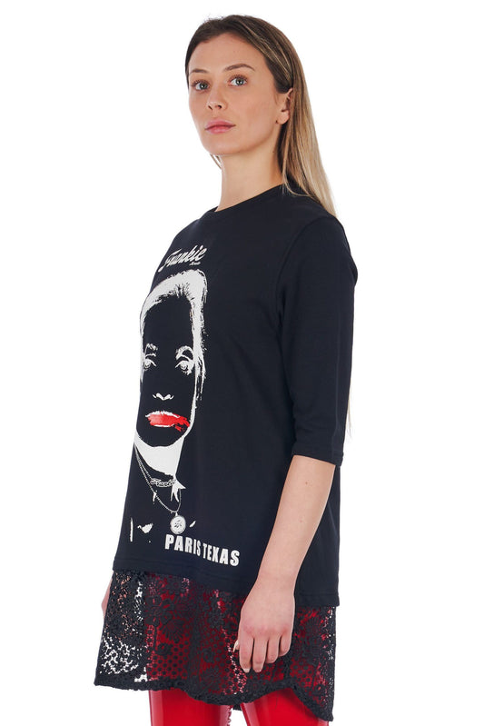 Black Cotton Women Sweater