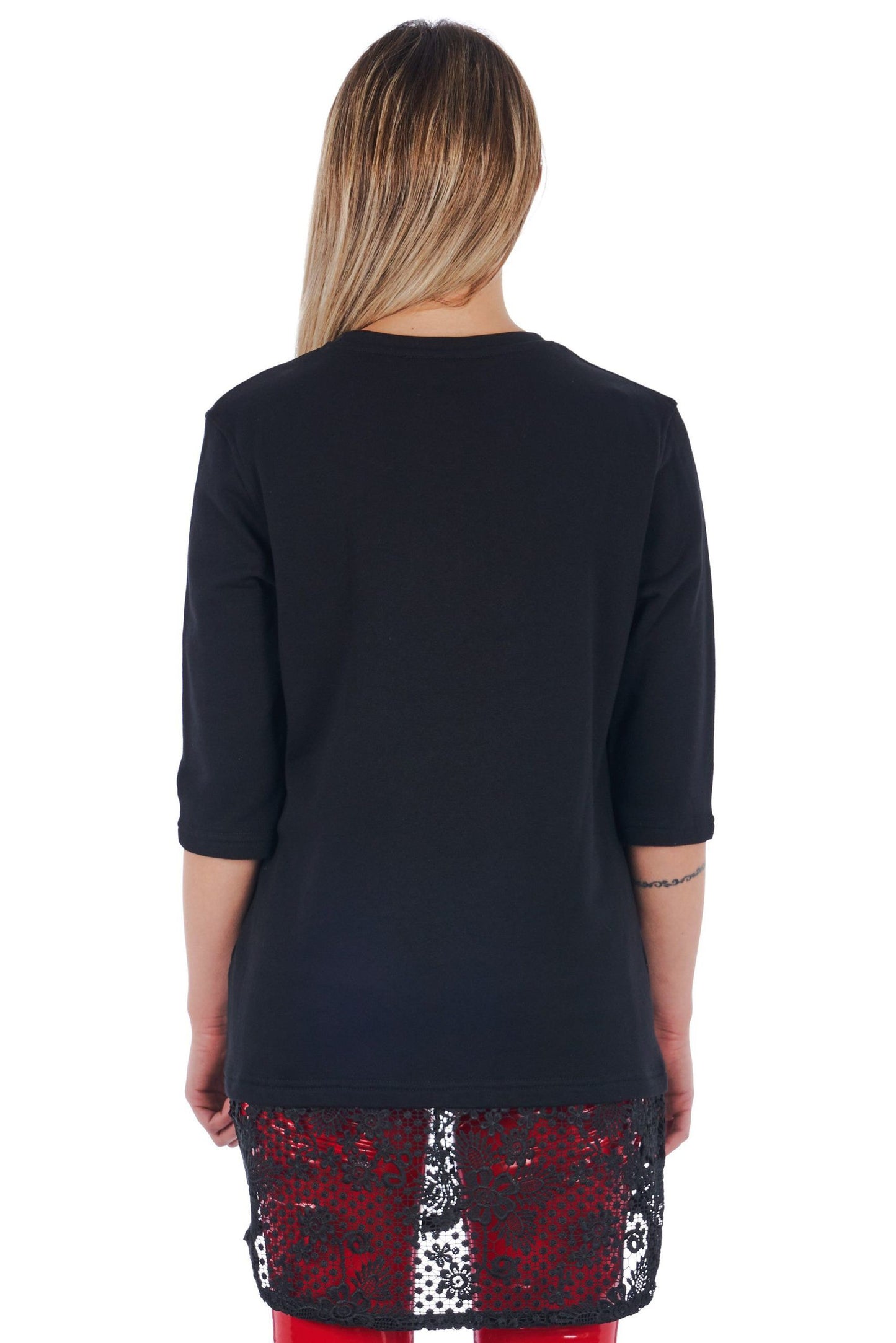 Black Cotton Women Sweater