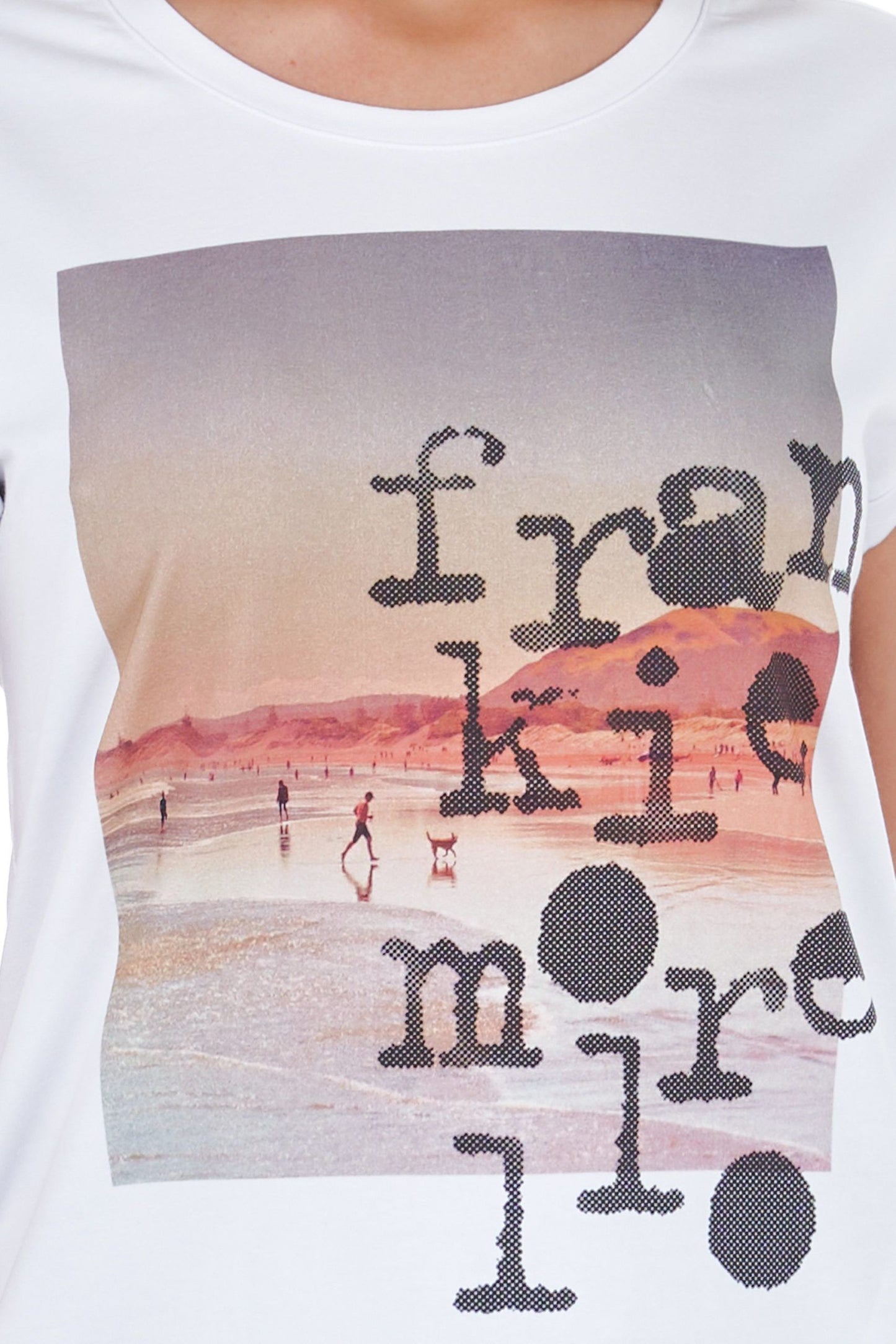 White Cotton Women T-Shirt