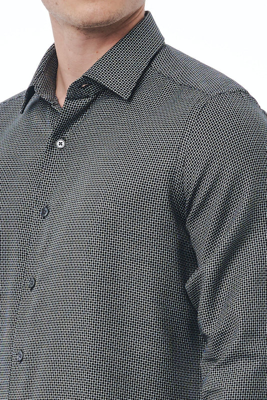 Black Cotton Men Shirt
