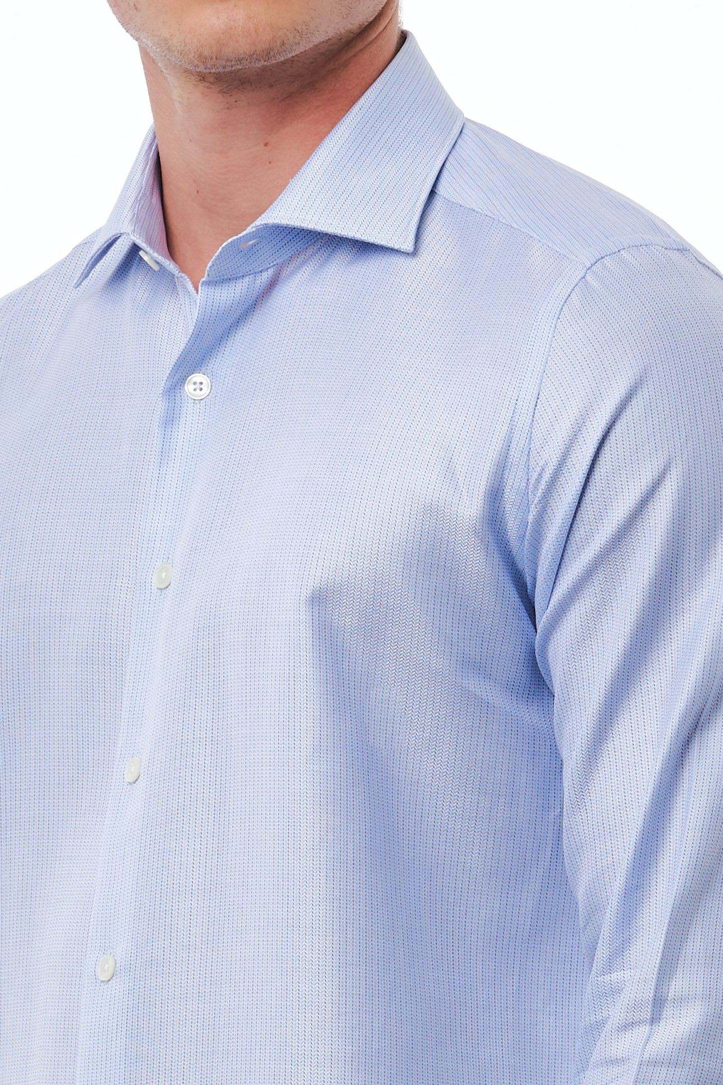 Light Blue Cotton Men Shirt