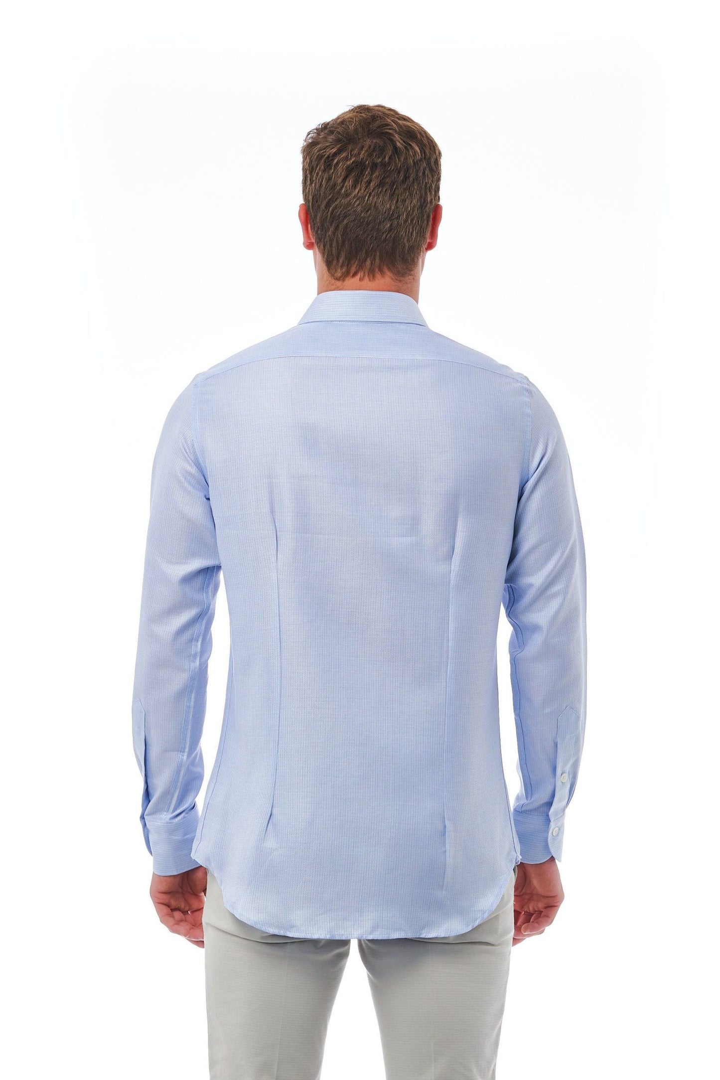 Light Blue Cotton Men Shirt