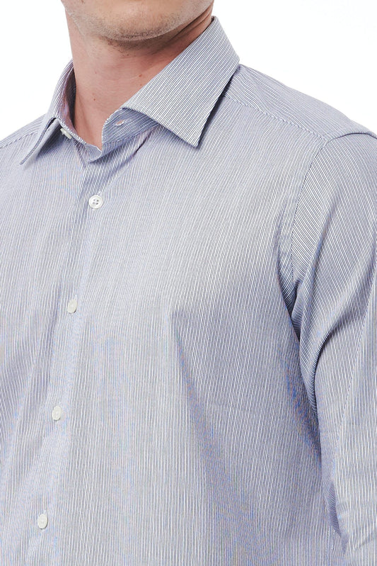 Light-Blue Cotton Men Shirt