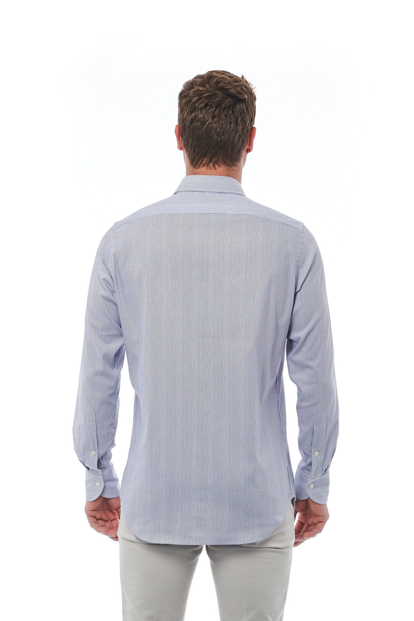 Light-Blue Cotton Men Shirt