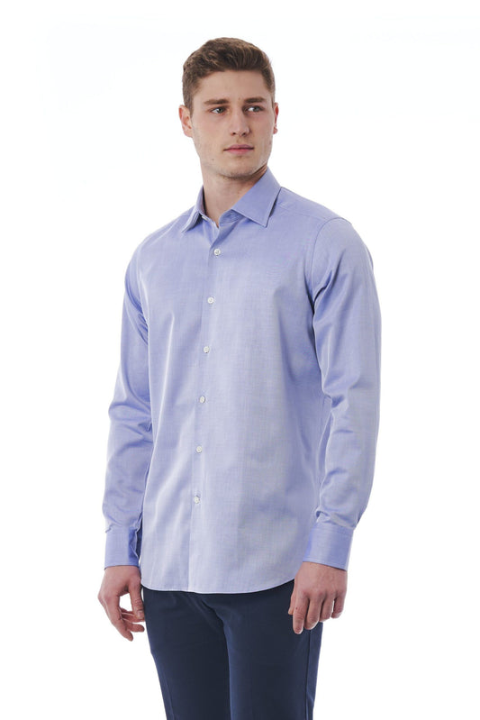 Light-Blue Cotton Men Shirt