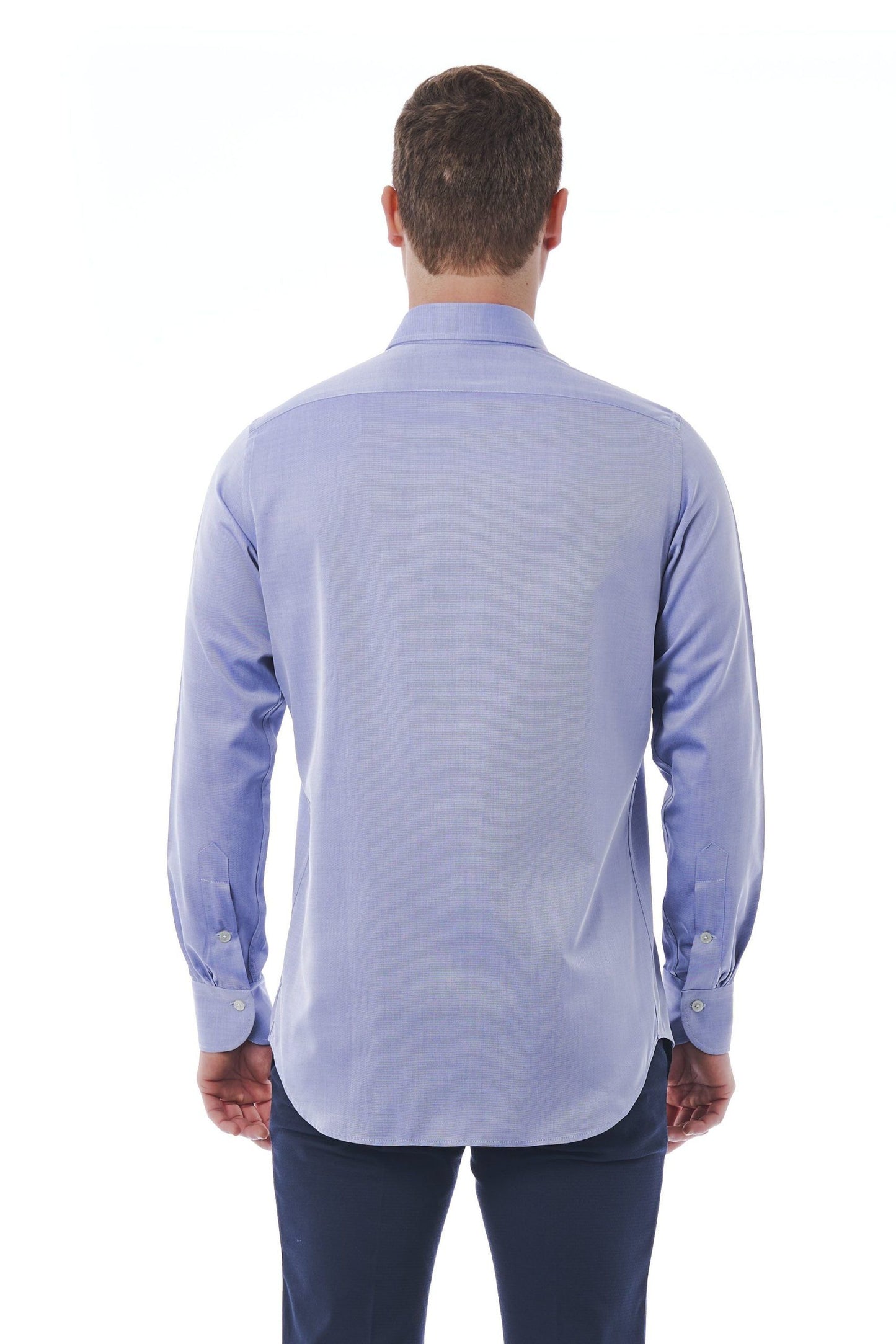 Light-Blue Cotton Men Shirt