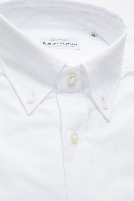 White Cotton Men Shirt