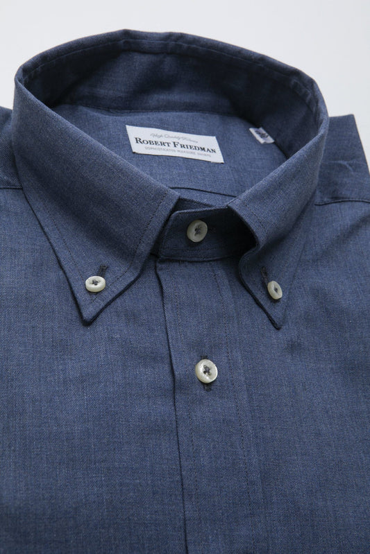 Blue Cotton Men Shirt