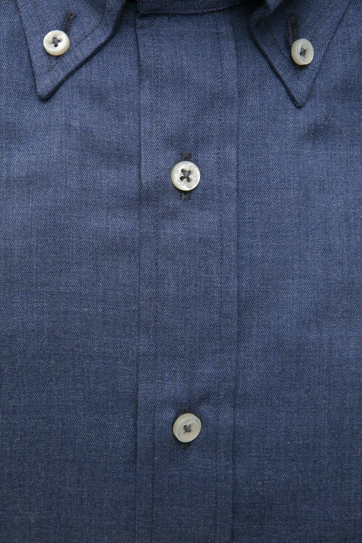 Blue Cotton Men Shirt